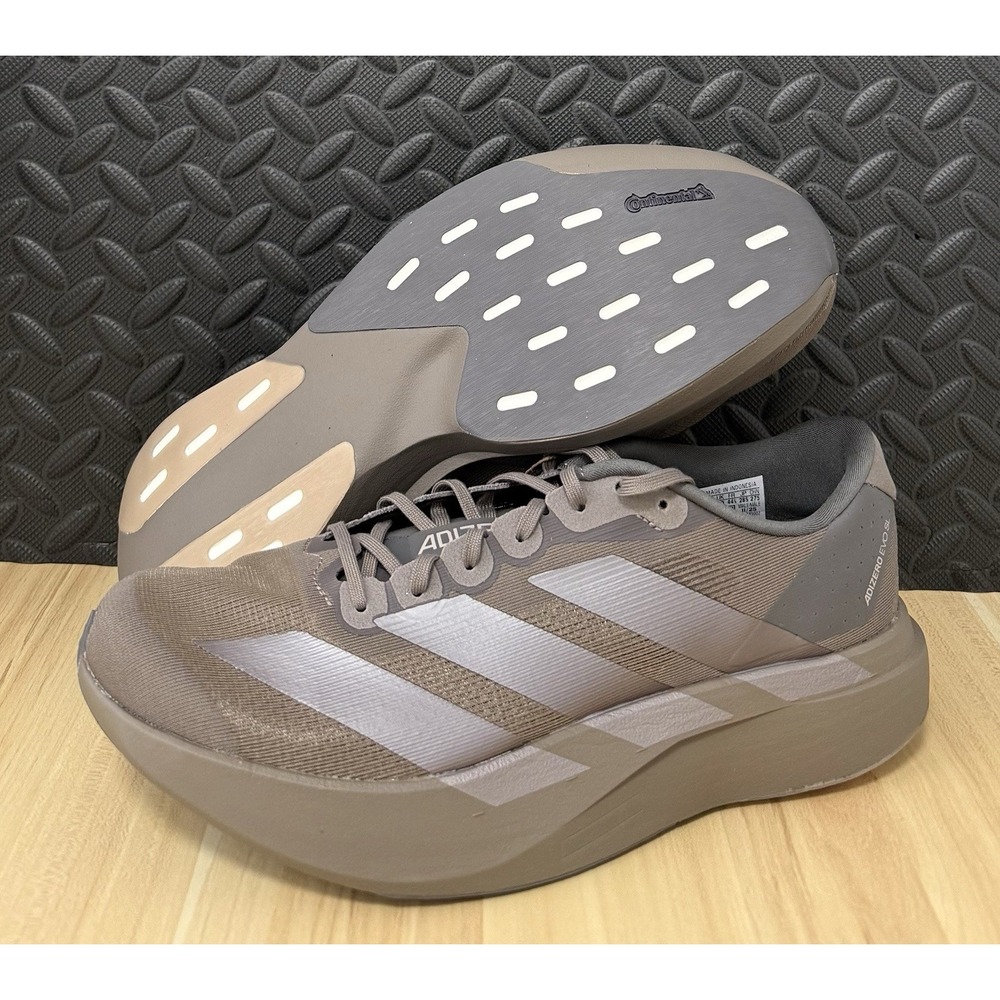 Adidas Adizero EVO SL Charcoal Brown KI6884 Running Shoes Mens Size 10.5 NEW